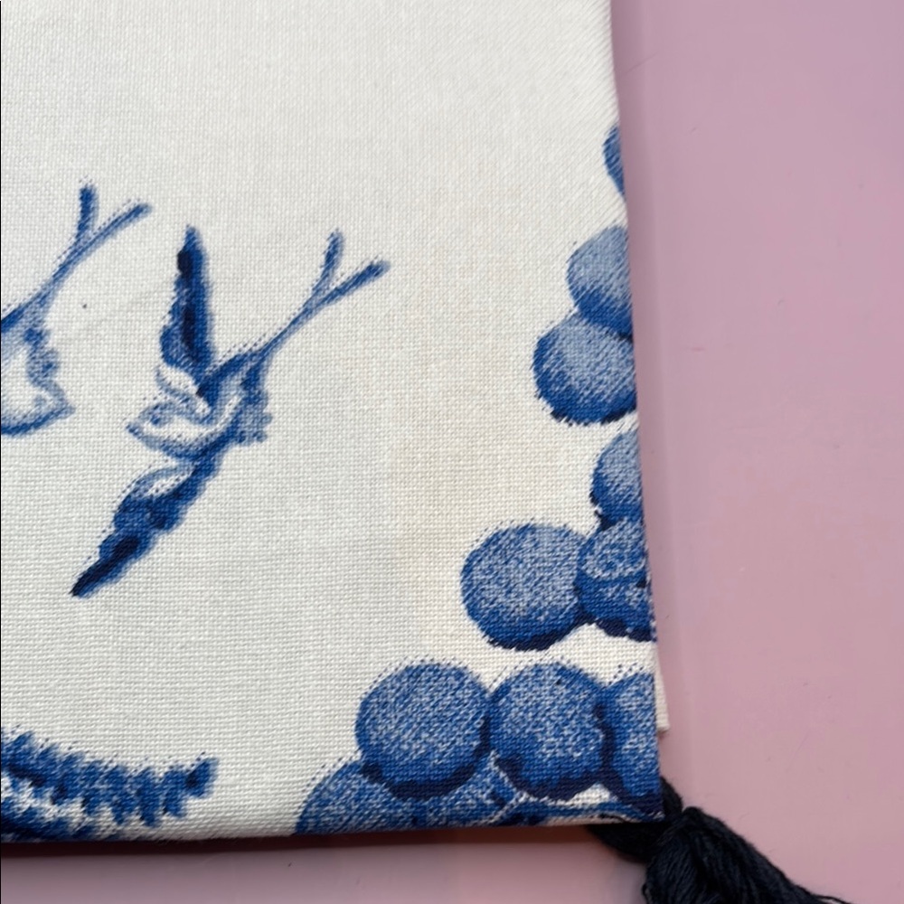 Two’s Company Blue &White Willow Dish Towels with Tassels - Set of 2 - Picture 10 of 11